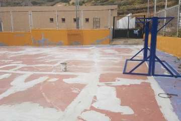  Hornos del Rey presume de una cancha deportiva remozada (Foto TA)